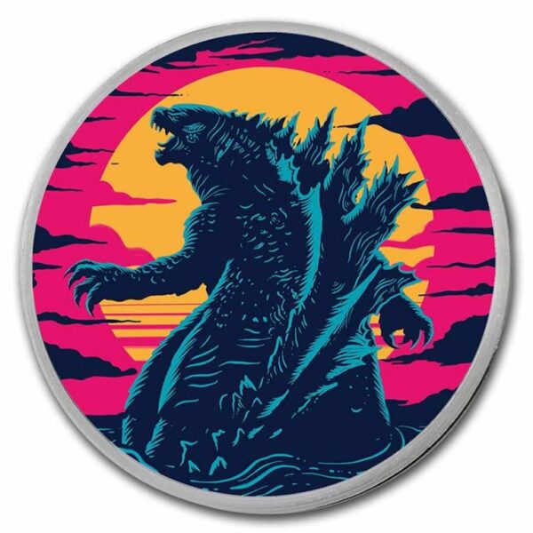 Set Dvoch 1oz Strieborných Mincí Godzilla vs. Kong 2021