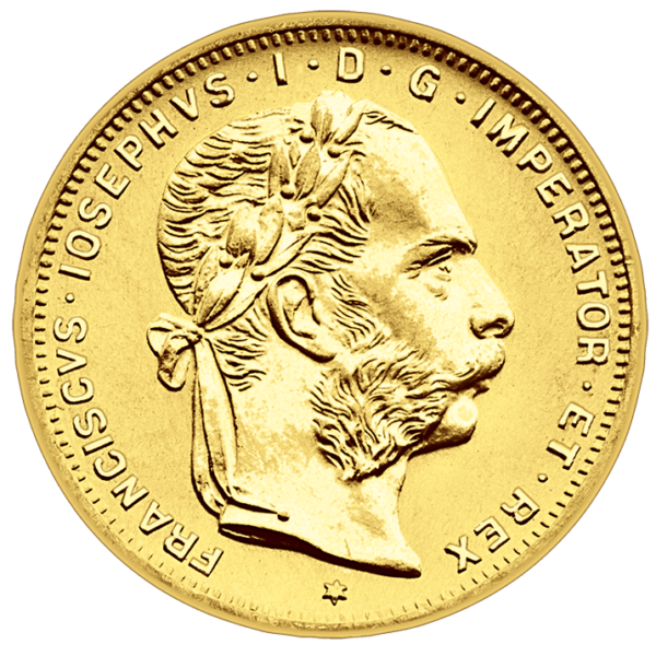 8 Zlatník / 20 Frank 1892 Novoražba