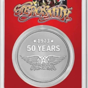1oz Strieborná Minca Aerosmith 50. výročie kapely 2023