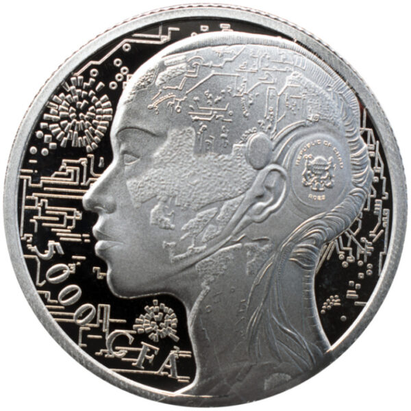 1oz Strieborná Minca Umelá Inteligencia Čad 2023