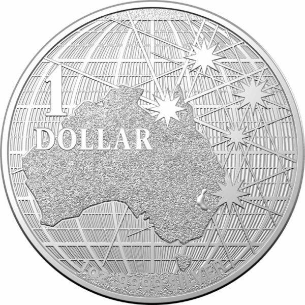 1oz Strieborná Minca Mapa Austrálie 2021