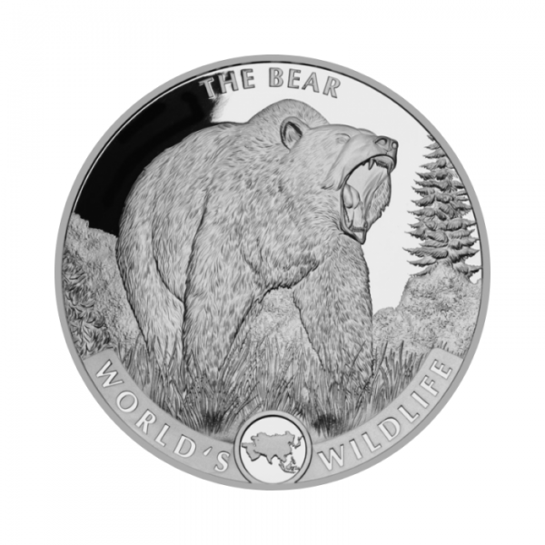1oz Strieborná Minca Medveď Kongo 2022