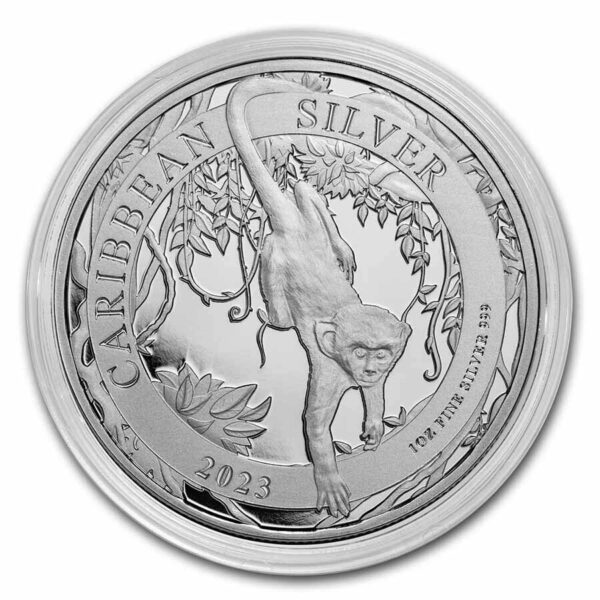 1oz Strieborná Minca Barbados Opica 2023