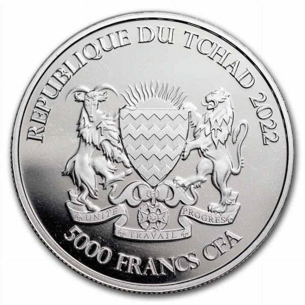1oz Strieborná Minca Krokodíl Čad 2022