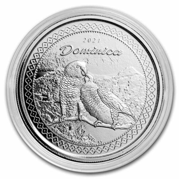 1oz Strieborná Minca Dominika Papagáj 2021
