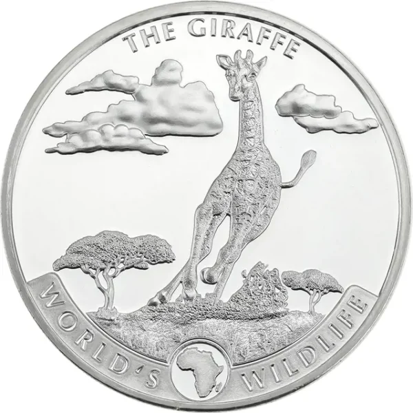 1oz Strieborná Minca Žirafa Kongo 2019