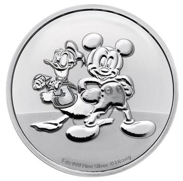 1oz Strieborná Minca Mickey Mouse a Káčer Donald 2023