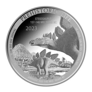 1oz Strieborná Minca Stegosaurus 2023