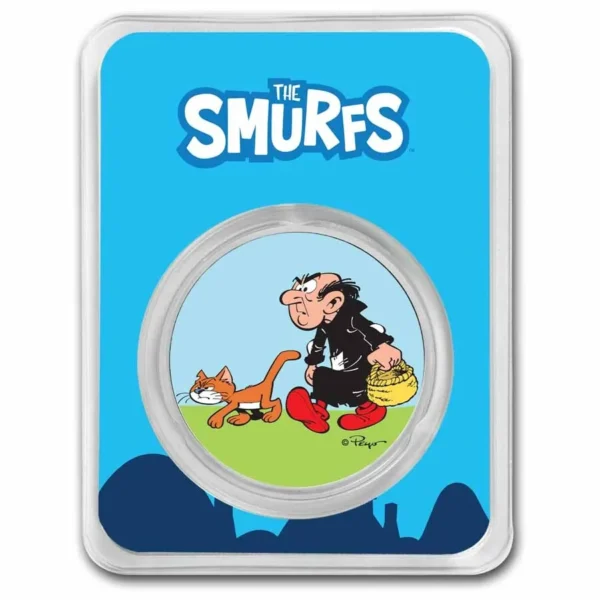 1oz Strieborná Minca Šmolkovia: Gargamel 2023