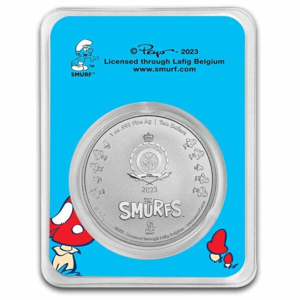 1oz Strieborná Minca Šmolkovia: 65. výročie 2023