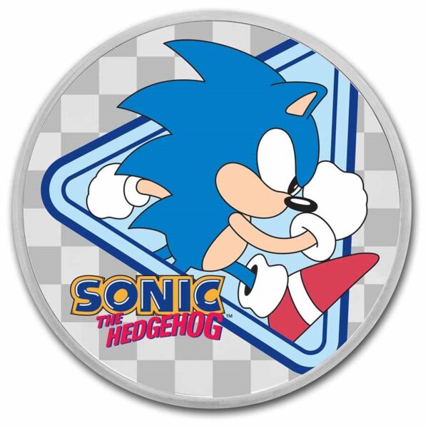 1oz Strieborná Minca Ježko Sonic 2022 farebná