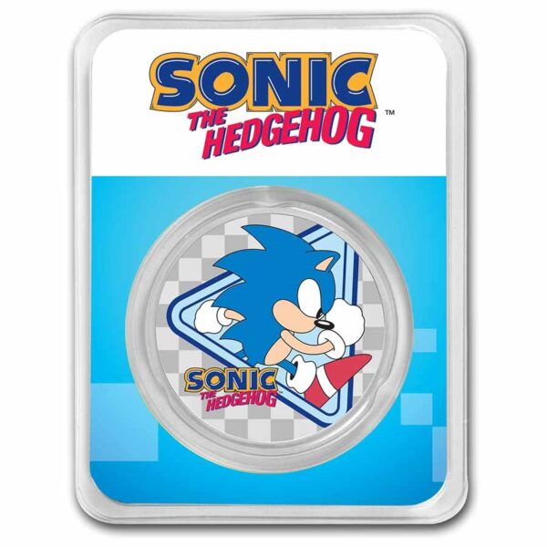 1oz Strieborná Minca Ježko Sonic 2022 farebná