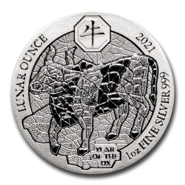1oz Strieborná Minca Rok Vola Rwanda 2021