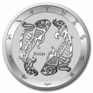 1oz Strieborná Minca Znamenia 2022: Ryby 20.2. - 20.3.